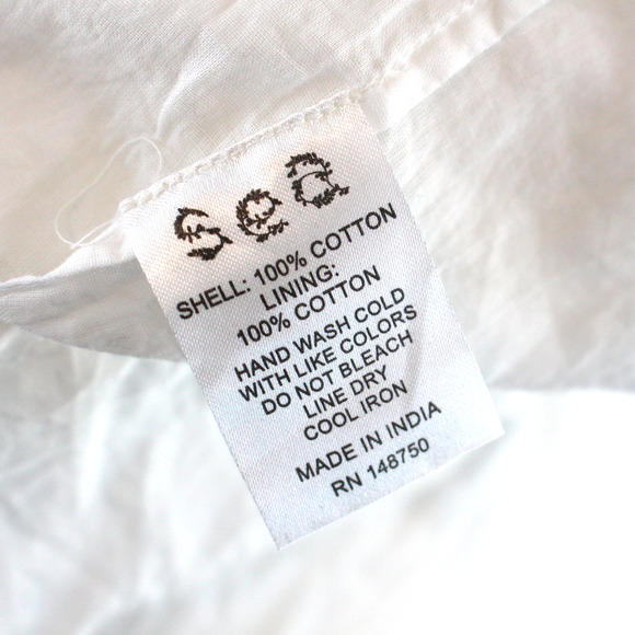 Sea Georgina White Eyelet Flutter Sleeve Cotton Dress 12 NEW V-Neckline Midi L - Picture 8 of 9